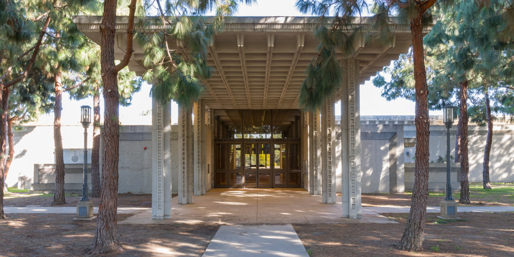 Exterior of the Los Angeles Municipal Art Gallery at Barnsdall Art Park